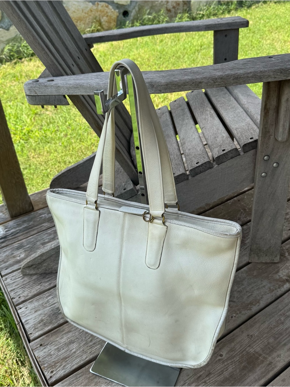 Vintage Coach Original BOAT TOTE Leather *rare* with original hangtag GUC read!